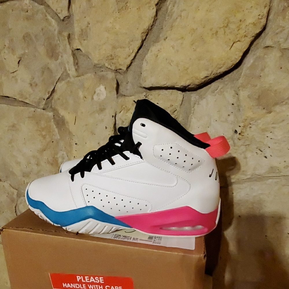 Jordan lift of pink and teal